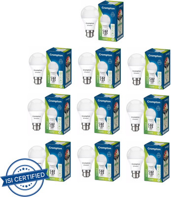 Crompton 9 W Basic Standard B22 LED Bulb(White, Pack of 10)