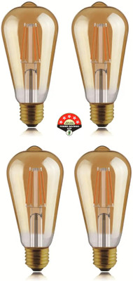 OLIPS 4 W Glare Reduction Capsule E26, E27 Decorative Bulb(Gold, Pack of 4)