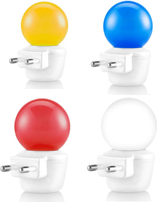 BAJAJ 0.5 W Basic Decorative 2 Pin LED Bulb(Yellow, Red, Blue, White, Pack of 4)