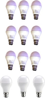 Techvolta 15 W, 12 W Basic Round B22 LED Bulb(White, Pack of 12)