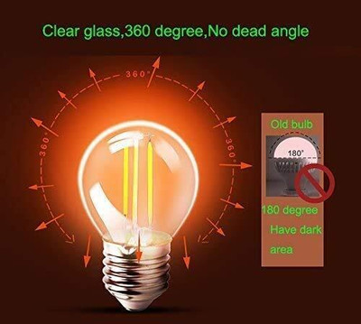 VAGalleryKing 4 W Basic Decorative E27 LED Bulb(Yellow, Pack of 3)