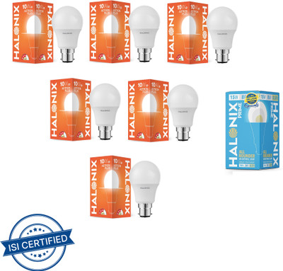 HALONIX 10 W Basic Round B22 D LED Bulb(White, Pack of 7)