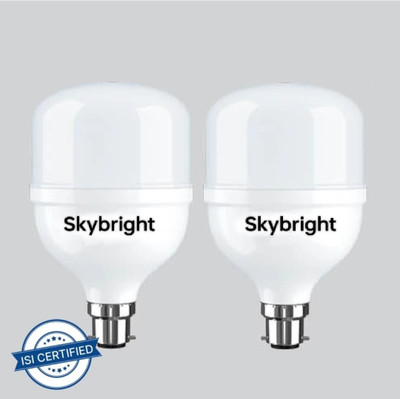skybright 30 W Basic Round B22 LED Bulb(White, Pack of 2)