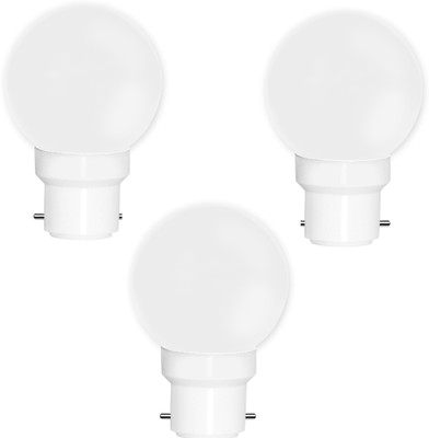 Fybros 0.5 W Basic Decorative B22 LED Bulb(White, Pack of 3)