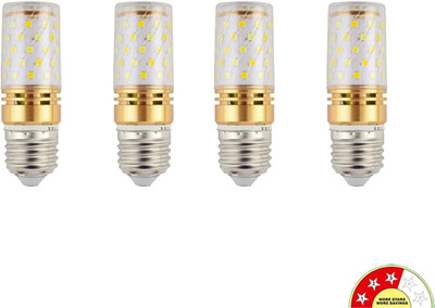 vibunt 12 W Basic Decorative E27 LED Bulb(Yellow, Pack of 4)