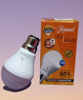 KANSAL 9 W Basic Round B22 LED Bulb(White, Pack of 3)