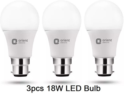 ORIENT 18 W Basic Standard B22 LED Bulb(White, Pack of 3)