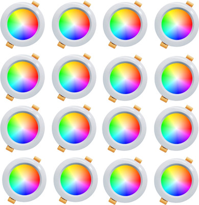 MNLight 10 W Color Changing Round Plug & Play LED Bulb(Multicolor, Pack of 16)