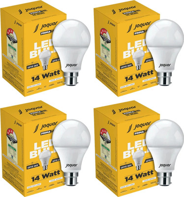 Jaquar 14 W Basic Standard B22 LED Bulb(White, Pack of 4)