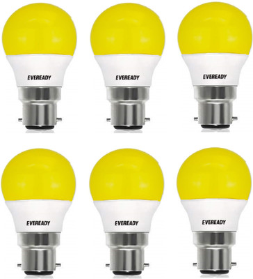 EVEREADY 2.5 W Basic Standard B22 LED Bulb(Yellow, Pack of 6)
