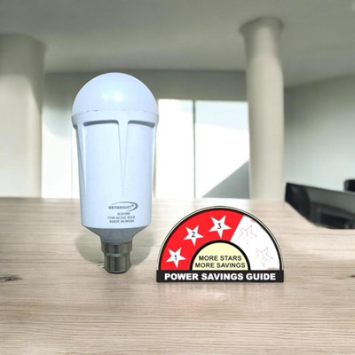 skybright 15 W Inverter Round B22 Inverter Bulb(White)