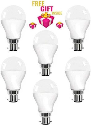 Dunagiri 9 W Basic Round B22 D LED Bulb(White, Pack of 6)