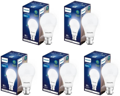 PHILIPS 12 W Basic Round B22 LED Bulb(White, Pack of 5)