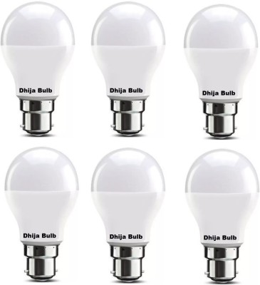 Dhija 5 W Basic Round B22 LED Bulb(White, Pack of 6)