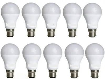Gold Nation 9 W Basic Standard B22 LED Bulb(White, Pack of 10)