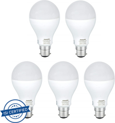 PHILIPS 17 W Basic Round B22 LED Bulb(White, Pack of 5)