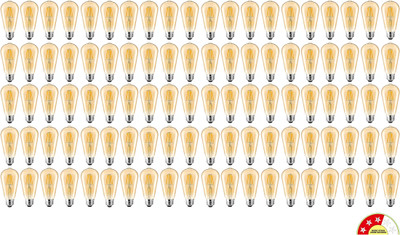Eve Hanger 4 W Basic Arbitrary E27 LED Bulb(Yellow, Pack of 100)