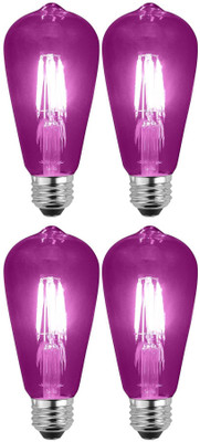 Baslash 4 W Basic Decorative E27 LED Bulb(Purple, Pack of 4)