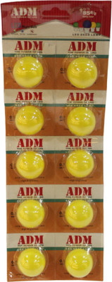 ADM 0.5 W Basic Round B22 LED Bulb(Yellow, Pack of 10)