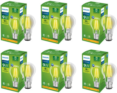 PHILIPS 9 W Basic Standard B22 LED Bulb(Yellow, Pack of 6)