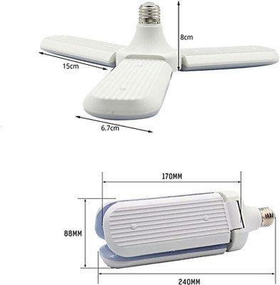 TECHEL 50 W Eye Safety Compliance T-Bulb B37 LED Bulb(White)
