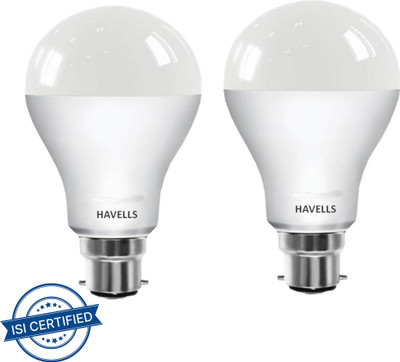 HAVELLS 9 W Motion Sensor Round B22 LED Bulb(White, Pack of 2)