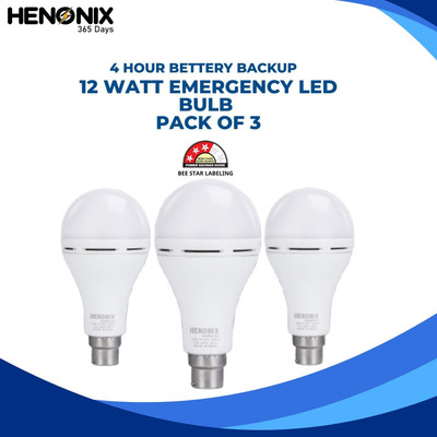 HENONIX 12 W Eye Safety Compliance Circline B22 LED Bulb(White, Pack of 3)