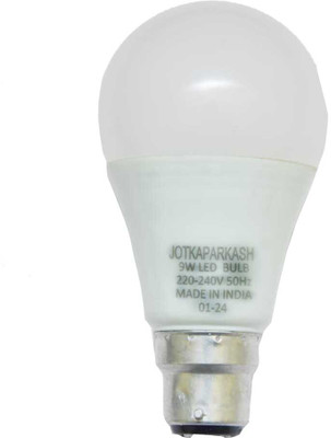 JOTKAPARKASH 9 W Basic Round B22 LED Bulb(White)
