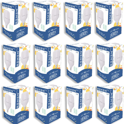 REMEN 50 W Mosquito Repellent Standard B22 D LED Bulb(White, Pack of 12)