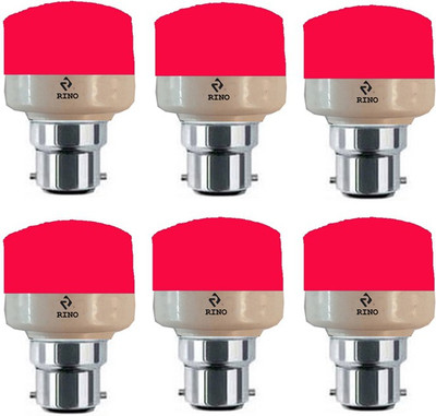 rino 7 W Basic Standard B22 LED Bulb(Red, Pack of 6)