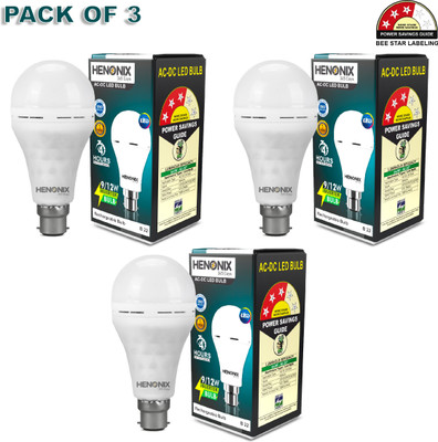 HENONIX 12 W Eye Safety Compliance Circline B22 LED Bulb(White, Pack of 3)