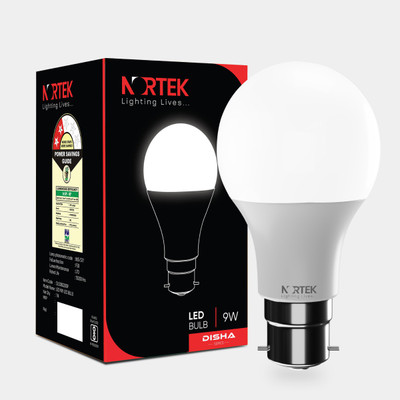Nortek 9 W Basic Standard B22 LED Bulb(White, Pack of 2)