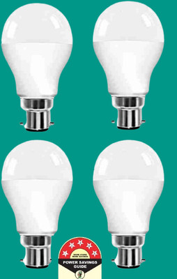 Dunagiri 9 W Basic Round B22 D LED Bulb(White, Pack of 4)