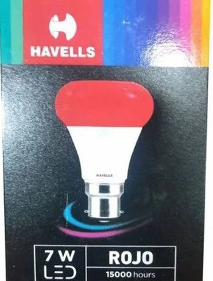HAVELLS 7 W Basic Standard B22 LED Bulb(Red, Pack of 2)