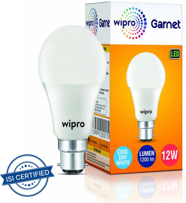 Wipro 12 W Basic Standard B22 LED Bulb(White)