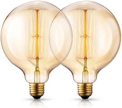 Groeien 40 W Basic Round E27 Decorative Bulb(Yellow, Pack of 2)