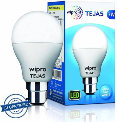 Wipro 7 W Basic Standard B22 LED Bulb(White)