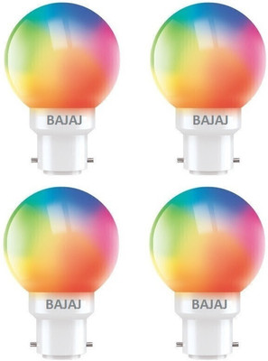 BAJAJ 0.5 W Basic Standard B22 Decorative Bulb(Multicolor, Pack of 4)