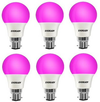 EVEREADY 9 W Basic Standard B22 LED Bulb(Pink, Pack of 6)