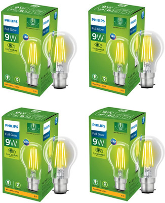 PHILIPS 9 W Basic Standard B22 LED Bulb(Yellow, Pack of 4)