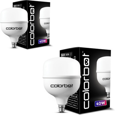 Colorbot 40 W Basic Standard B22 D LED Bulb(White, Pack of 2)