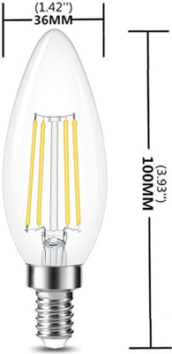Eve Hanger 4 W Basic Candle E14 LED Bulb(Yellow, Pack of 15)