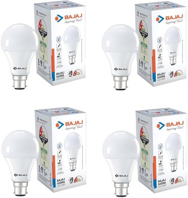 BAJAJ 9 W Standard B22 LED Bulb(White, Pack of 4)