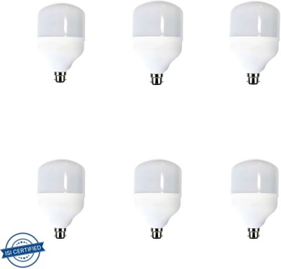 FINOLEX 50 W Round B22 LED Bulb(White, Pack of 6)