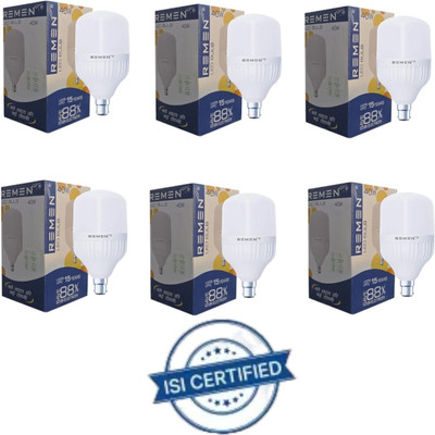 REMEN 40 W Basic Standard B22 LED Bulb(White, Pack of 6)