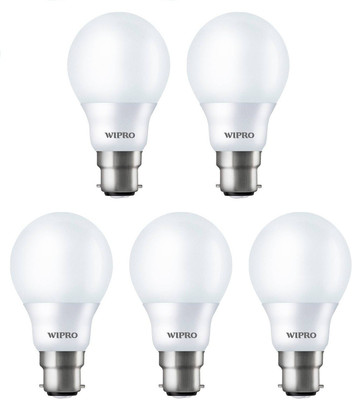 Wipro 9 W Basic Standard B22 LED Bulb(White, Pack of 5)