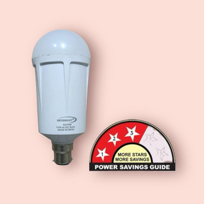 skybright 15 W Inverter Round B22 Inverter Bulb(White)