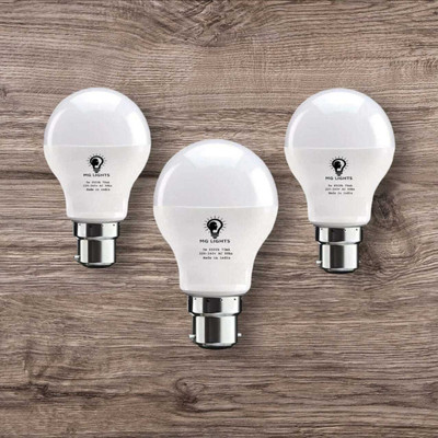 mg lights 5 W Basic Arbitrary B22 LED Bulb(White, Pack of 3)