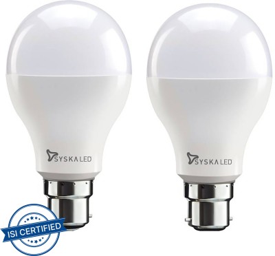 Syska 12 W Standard B22 LED Bulb(White, Pack of 2)
