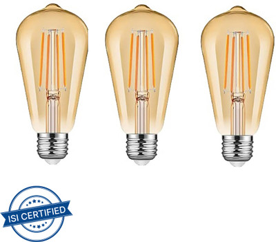 SHBK 4 W Basic Standard E27 LED Bulb(Multicolor, Pack of 3)